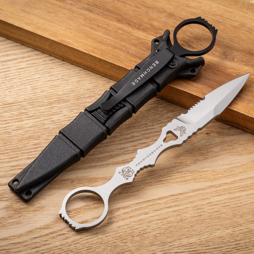 Fixed Blade TacticalKnife COMBO SOCP Dagger3.22" Blade, K sheath