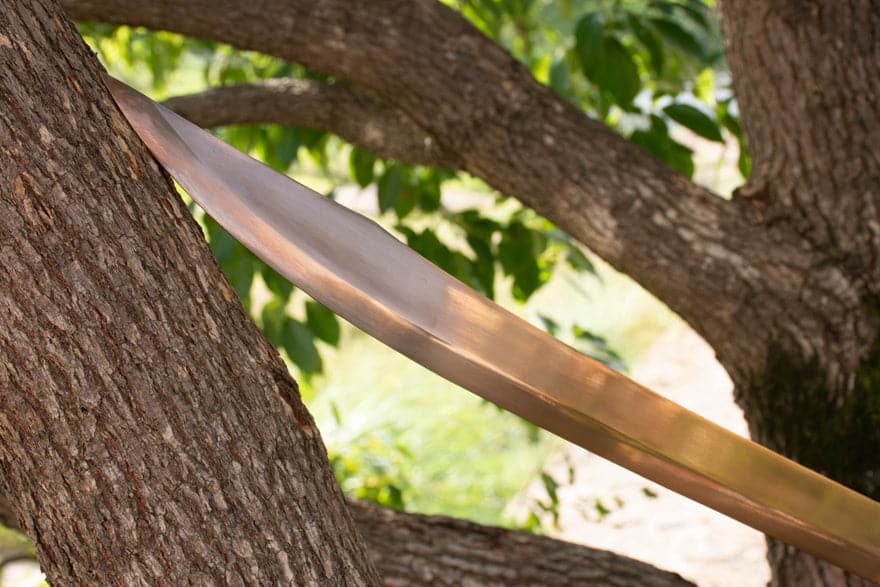 Handmade High Manganese Steel Kim Snow Chinese Knife With Golden Blade