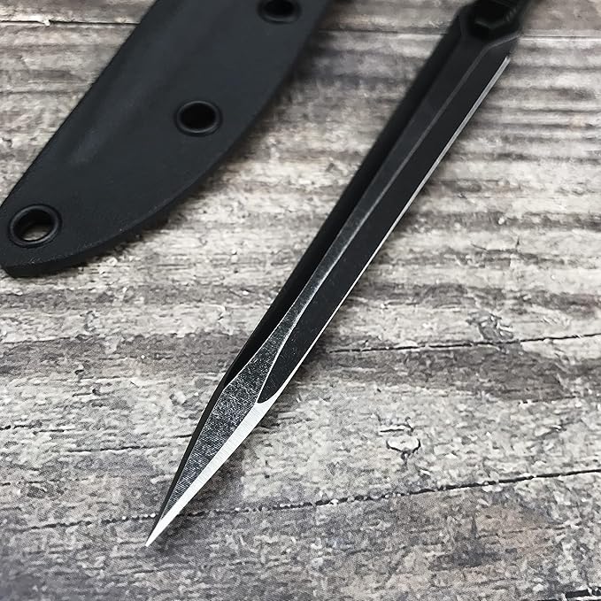 9.4in Tactical Fixed Blade Knife with Sheath, 440C Stainless Steel