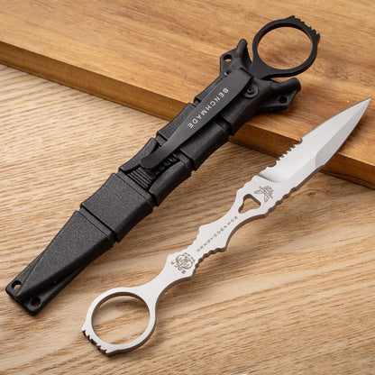 Fixed Blade TacticalKnife COMBO SOCP Dagger3.22" Blade, K sheath