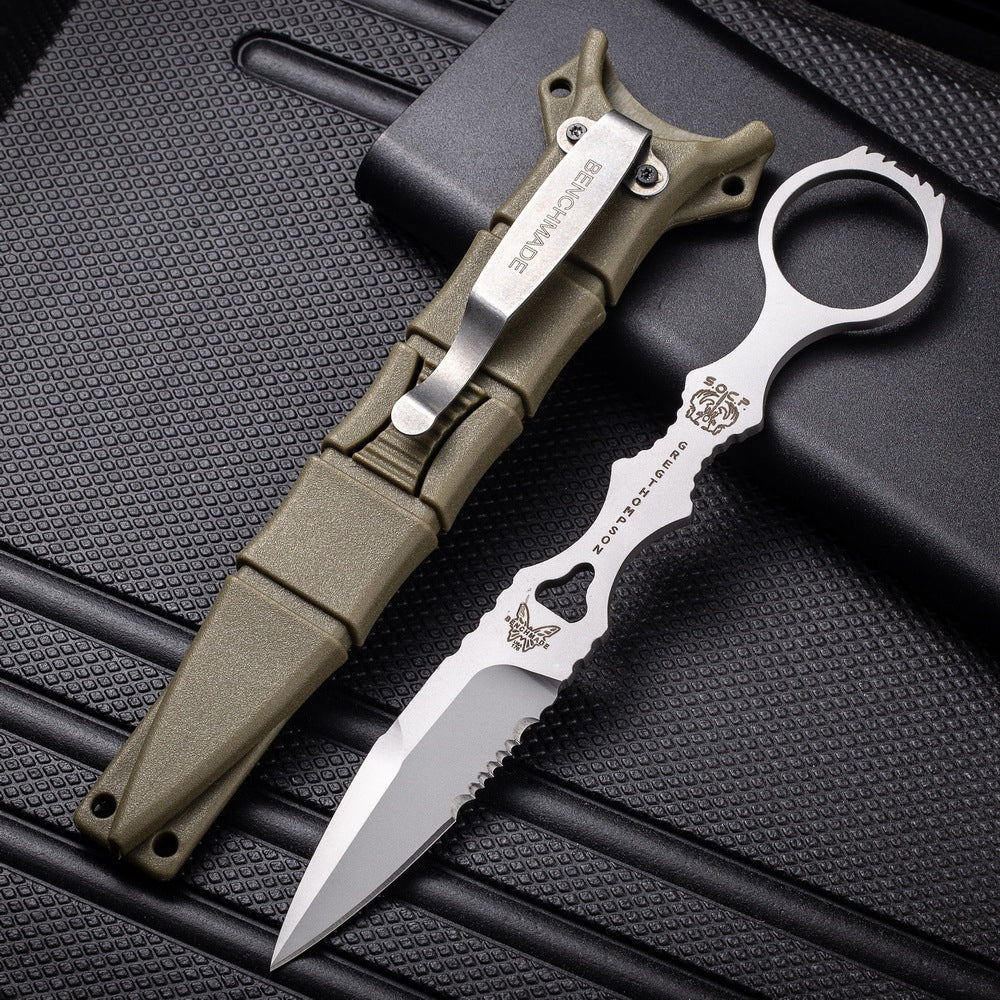 Fixed Blade TacticalKnife COMBO SOCP Dagger3.22" Blade, K sheath