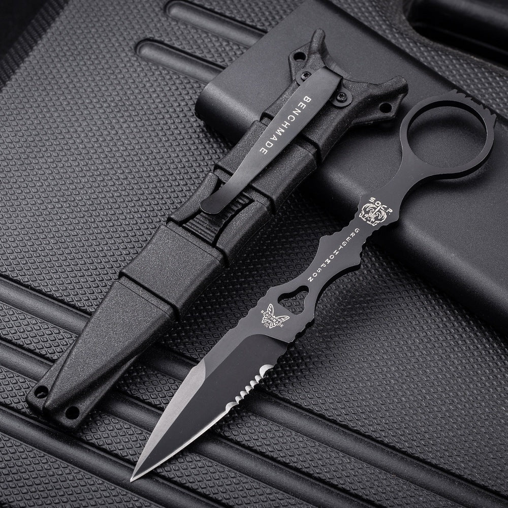 Fixed Blade TacticalKnife COMBO SOCP Dagger3.22" Blade, K sheath