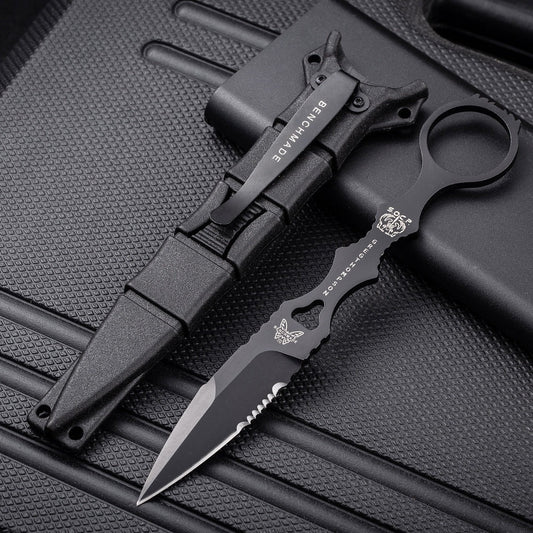 Fixed Blade TacticalKnife COMBO SOCP Dagger3.22" Blade, K sheath