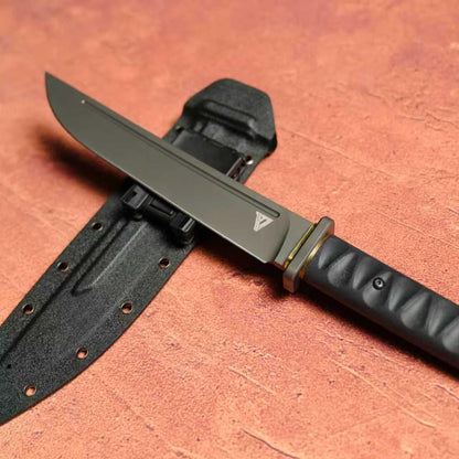 Mini Samurai Tactical Knife – AUS-8 Steel | Titanium Coated Blade