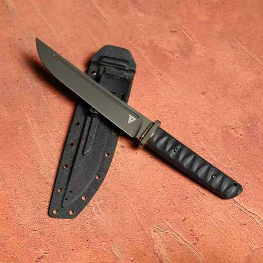 Mini Samurai Tactical Knife – AUS-8 Steel | Titanium Coated Blade