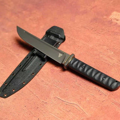 Mini Samurai Tactical Knife – AUS-8 Steel | Titanium Coated Blade