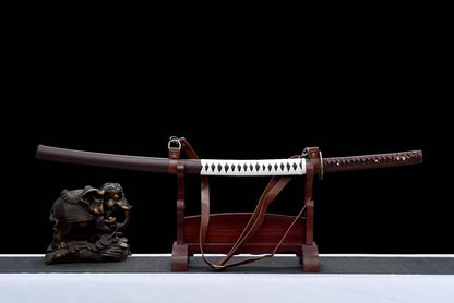 Hand Forged Anime Katana Walking Dead Mirror polishing-Brown