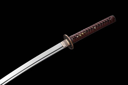 Hand Forged Anime Katana Walking Dead Mirror polishing-Brown