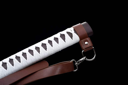 Hand Forged Anime Katana Walking Dead Mirror polishing-Brown