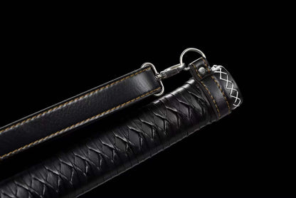 Hand Forged Anime Katana Walking Dead Mirror polishing-Black