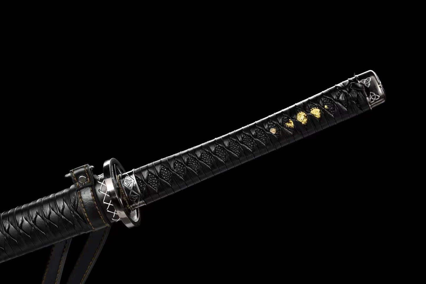 Hand Forged Anime Katana Walking Dead Mirror polishing-Black