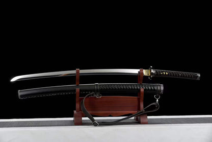 Hand Forged Anime Katana Walking Dead Mirror polishing-Black