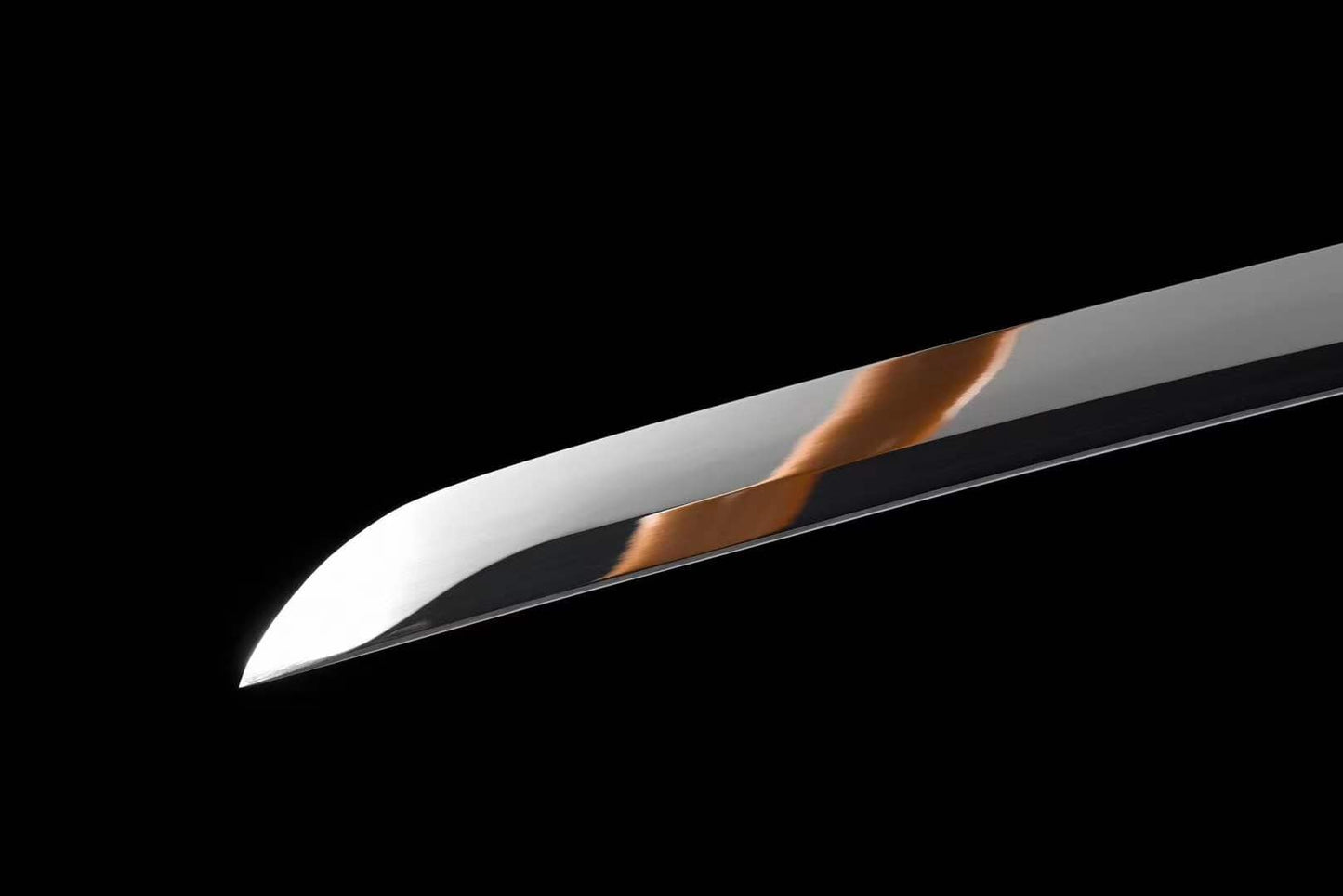 Hand Forged Anime Katana Walking Dead Mirror polishing-Black
