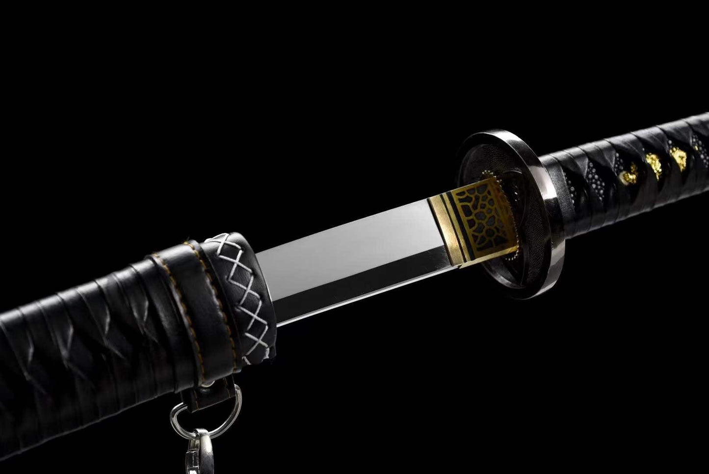 Hand Forged Anime Katana Walking Dead Mirror polishing-Black