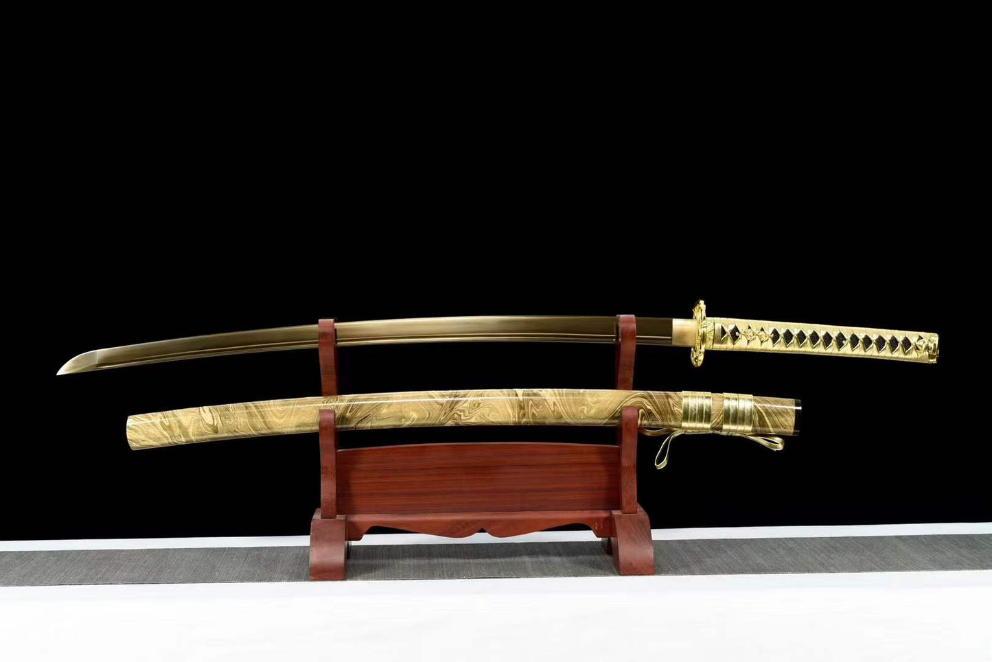Hand Forged Japanese Samurai Katana Golden Snake High Manganese Steel Hand grinding