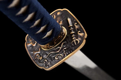Hand Forged Japanese Samurai Katana Kṣitigarbha Bodhisattva T10 Carbon steel Mirror grinding
