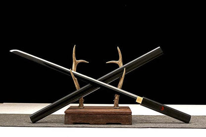 Handmade Anime NARUTO Sasuke Kusanagi-No-Tsurugi Sword Shirasaya Ninja Sword Spring Steel WhiteBlade