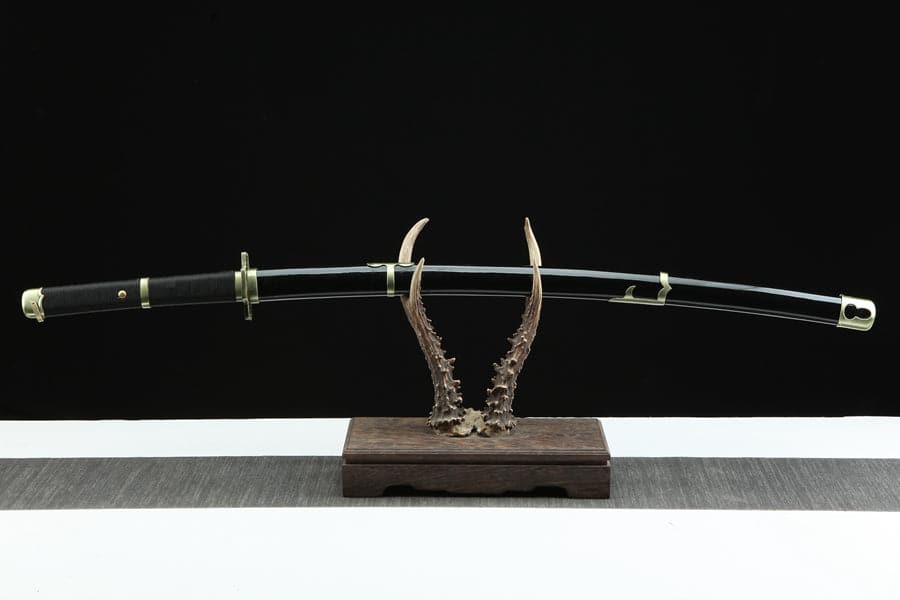 Handmade Anime One Piece Roronoa Zoro's Yubashiri Sword 1045 High Carbon Steel Black