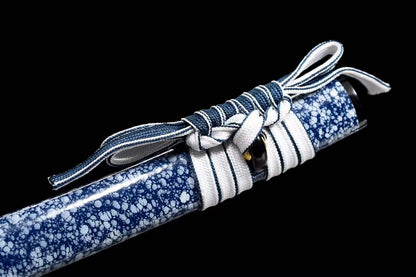 Handmade Japanese Wakizashi Begonia Short Sword T10 burned edge
